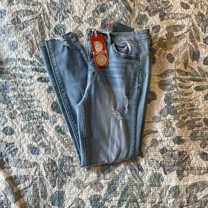 High rise skinny wax jeans